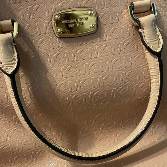 Light Pink/Beige MK Satchel Purse - Picture 2 of 12